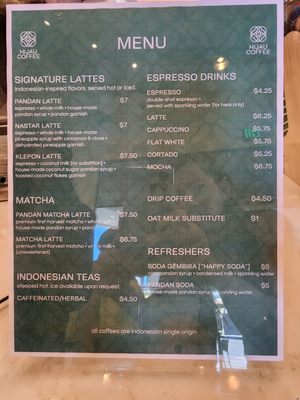 Menu photo 2 Hijau Coffee San Jose, CA Menu photo 2 Hijau Coffee San Jose, CA