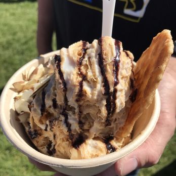 Powder - Big Easy: Vietnamese coffee with condense milk, roasted almonds & chocolate sauce garnished with a waffle cookie - Desserts Near Me - San Francisco, California