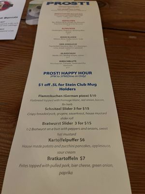 Menu photo 2 Prost Bend Bend, OR