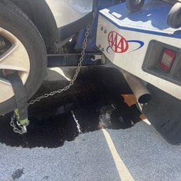 Oil pan destroyed.