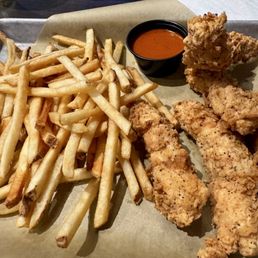 Chicken Hand-Breaded Tenders and fries