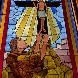 St. Francis of Assisi Catholic Church - Stain glass history of St. Francis
