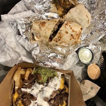 The Taco Stand - Varna Carne Asada Fries and al pastor burrito - Mexican Near Me - Miami, Florida