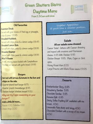Menu photo 2 Green Shutters Bistro Largs, ABE