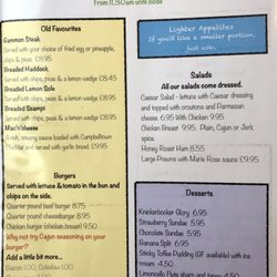Green Shutters Bistro - Daytime menu p1