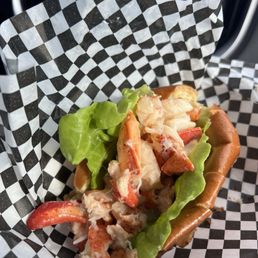After a bite was taken... the lobster just pours out. After a bite was taken... the lobster just pours out.