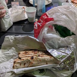 Pork shawarma wrap.