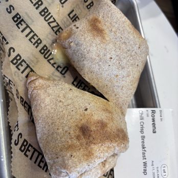Better Buzz Coffee -- Las Vegas Rainbow Blvd - Chili Crunch Breakfast Wrap - Coffee & Tea Near Me - Las Vegas, Nevada