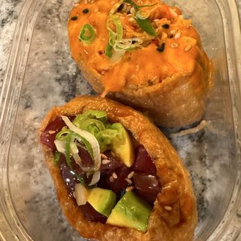 Yes Sushi - Salmon Avocado Inari & Crab Salad Inari - Japanese Near Me - Gahanna, Ohio Yes Sushi - Salmon Avocado Inari & Crab Salad Inari - Japanese Near Me - Gahanna, Ohio