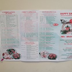 Happy Garden Chinese Restaurant - Menu