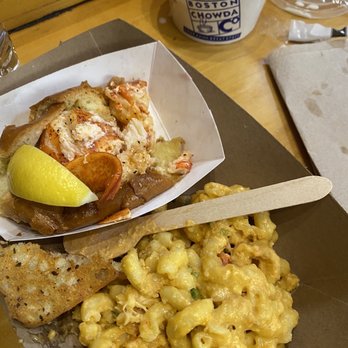 Wicked Lobsta - Pictured is the Lobster roll combo plus a lobster Mac & cheese. - Seafood Near Me - Boston, Massachusetts