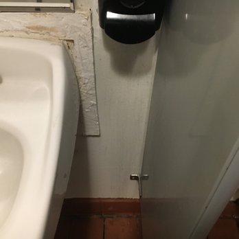 Ponchos Tacos - Lack of pride showing in sloppy bathroom repairs - Mexican Near Me - Fullerton, California Ponchos Tacos - Lack of pride showing in sloppy bathroom repairs - Mexican Near Me - Fullerton, California