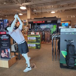 The Golf section at Scheels.