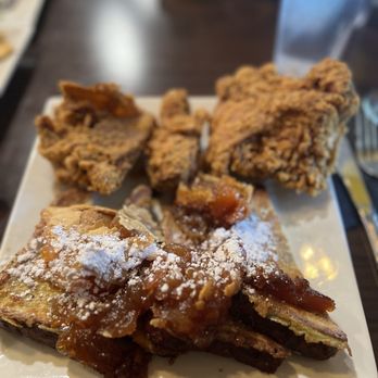 Orleans Bistro And Grill - Southern Fried Chicken with Peach Cobbler French Toast - Southern Near Me - Fredericksburg, Virginia Orleans Bistro And Grill - Southern Fried Chicken with Peach Cobbler French Toast - Southern Near Me - Fredericksburg, Virginia