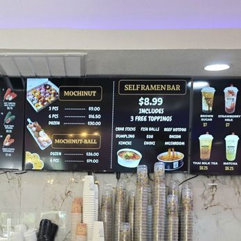 Mochinut - Mochinut menu including self-serve ramen and toppings - Coffee & Tea Near Me - Seffner, Florida