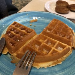 Waffle with sausage