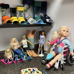 Children's Orthotics and Prosthetics - Beautiful toys and displays. Love how it shows children toys like them.
