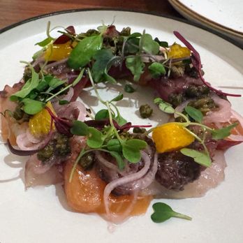 Lady Elaine - Trio Crudo (ahi, salmon and hamachi) - Mediterranean Near Me - Honolulu, Hawaii Lady Elaine - Trio Crudo (ahi, salmon and hamachi) - Mediterranean Near Me - Honolulu, Hawaii