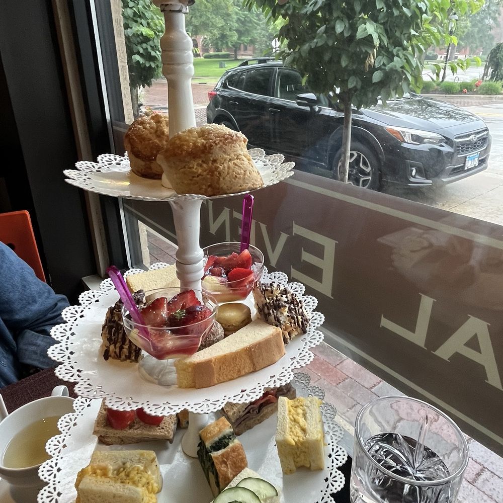 All Chocolate Kitchen - Classic 3-tier stand - sandwich course, scones and pastries - Desserts Near Me - Geneva, Illinois