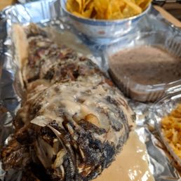 Fried red snapper with garlic sauce Fried red snapper with garlic sauce