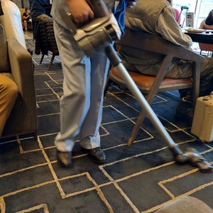 Photo of American Express Lounge - Mascot New South Wales, Australia. Dyson cordless stick in action. Fancy.