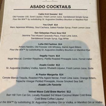 Asado Life - Asados special drinks - New American Near Me - St. Augustine, Florida