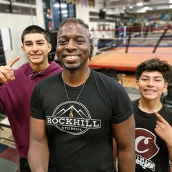 Straightright Boxing & Fitness - LtoR youth boxer Ricardo, Asst. Amateur team coach, Bernard and youth boxer Xavier