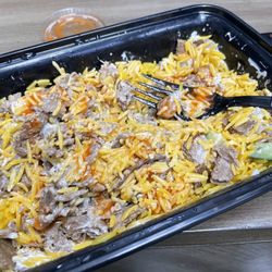 Beef over rice