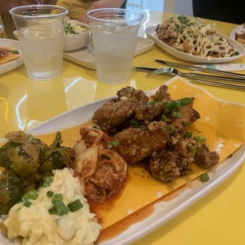 Basic Bird - Dry Rub, mashed potatoes, kimchi, Brussel sprouts - Korean Near Me - Des Moines, Iowa Basic Bird - Dry Rub, mashed potatoes, kimchi, Brussel sprouts - Korean Near Me - Des Moines, Iowa