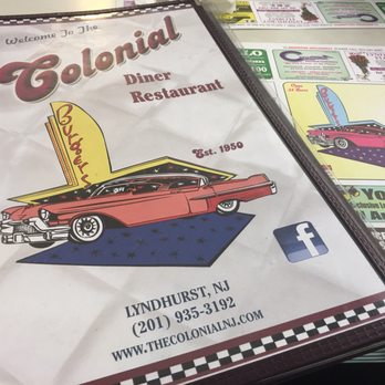 Colonial Diner - Cute menu - Diners Near Me - Lyndhurst, New Jersey Colonial Diner - Cute menu - Diners Near Me - Lyndhurst, New Jersey
