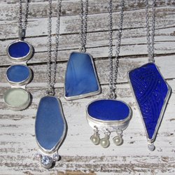 SwellColors Glass Studio & Art Gallery - Custom sterling silver and sea glass jewelry is made at SwellColors! Bring in your beach finds and we can make you something special.