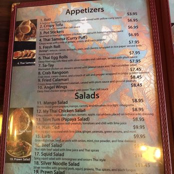 My Thai Cuisine - Menu - Thai Near Me - Tracy, California