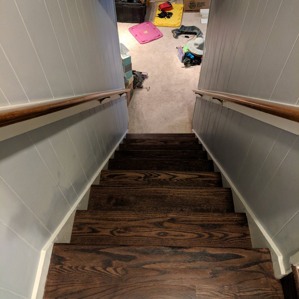 General Hardwood Floors - Finished work! Stairwell - Flooring Near Me