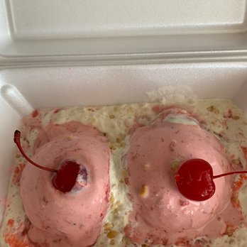 Pit Stop Diner - Strawberry Sundae with 2 Cherries. With whipped cream. - Diners Near Me - Oceanside, California