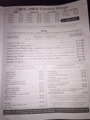 Menu photo 7 Big Jim's Wing Shack Griffin, GA