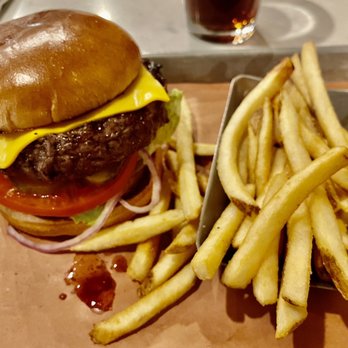 Wild Grill - cheeseburger and crispy well seasoned fries - American Near Me - Henderson, Nevada