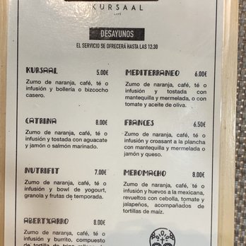 Kursaal - Breakfast menu September 2019 - Cultural Center Near Me - Donostia / San Sebastián, SS
