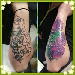 Blue Owl Tattoo - Cover up by Jeanne