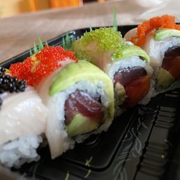 a close up of a sushi a close up of a sushi