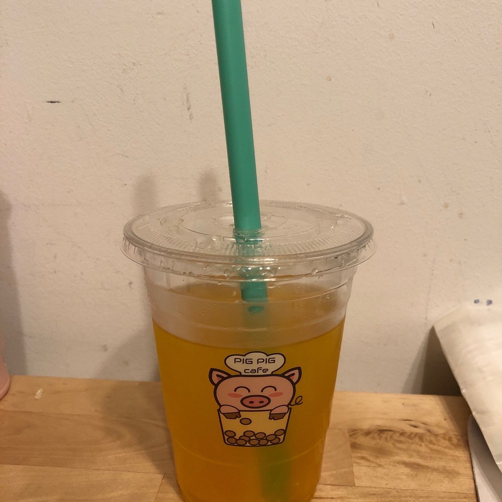 Pig Pig Cafe - Mango green tea is very good. Not too sweet and feel fresh after you drink it . - Bubble Tea Near Me - Brooklyn, New York Pig Pig Cafe - Mango green tea is very good. Not too sweet and feel fresh after you drink it . - Bubble Tea Near Me - Brooklyn, New York