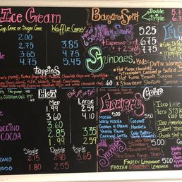 a menu on a blackboard a menu on a blackboard
