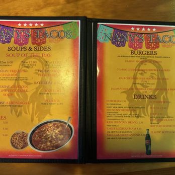 Nanys Tacos - Soup and Burgers Menú - Mexican Near Me - Williams, Arizona Nanys Tacos - Soup and Burgers Menú - Mexican Near Me - Williams, Arizona