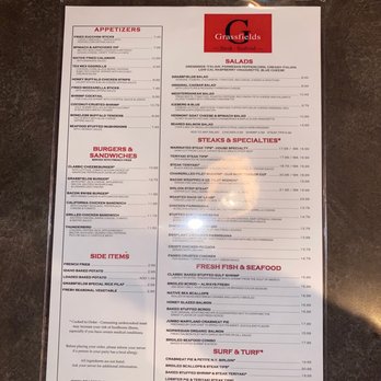 Grassfields Steak & Seafood - Update menu - American Near Me - Andover, Massachusetts Grassfields Steak & Seafood - Update menu - American Near Me - Andover, Massachusetts