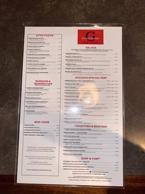 Menu photo 1 Grassfields Steak & Seafood Andover, MA
