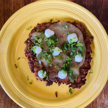 Milktooth - Potato & Celeriac Latke - Breakfast & Brunch Near Me - Indianapolis, Indiana Milktooth - Potato & Celeriac Latke - Breakfast & Brunch Near Me - Indianapolis, Indiana