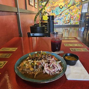 Inka Trails - Tacu - Tacu A La Chorrillana, Salsa Criolla and Chicha Morada, rocoto - Peruvian Near Me - Claremont, California Inka Trails - Tacu - Tacu A La Chorrillana, Salsa Criolla and Chicha Morada, rocoto - Peruvian Near Me - Claremont, California