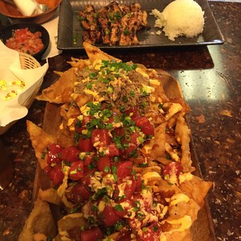 Kehau's Kitchen - Poke nachos surf and turf - Hawaiian Near Me - Aiea, Hawaii Kehau's Kitchen - Poke nachos surf and turf - Hawaiian Near Me - Aiea, Hawaii