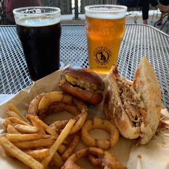 Spotted Dog Brewery - We split the Pulled Pork Sandwich and sliders. - Breweries Near Me - Mesilla, New Mexico Spotted Dog Brewery - We split the Pulled Pork Sandwich and sliders. - Breweries Near Me - Mesilla, New Mexico