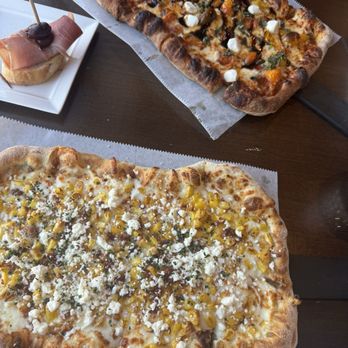 Tapa Rio - Mexican street corn pizza, caprese pizza and 1/2 the ha toast appetizer - Tapas/Small Plates Near Me - Fredericksburg, Virginia Tapa Rio - Mexican street corn pizza, caprese pizza and 1/2 the ha toast appetizer - Tapas/Small Plates Near Me - Fredericksburg, Virginia