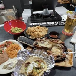 a table full of food